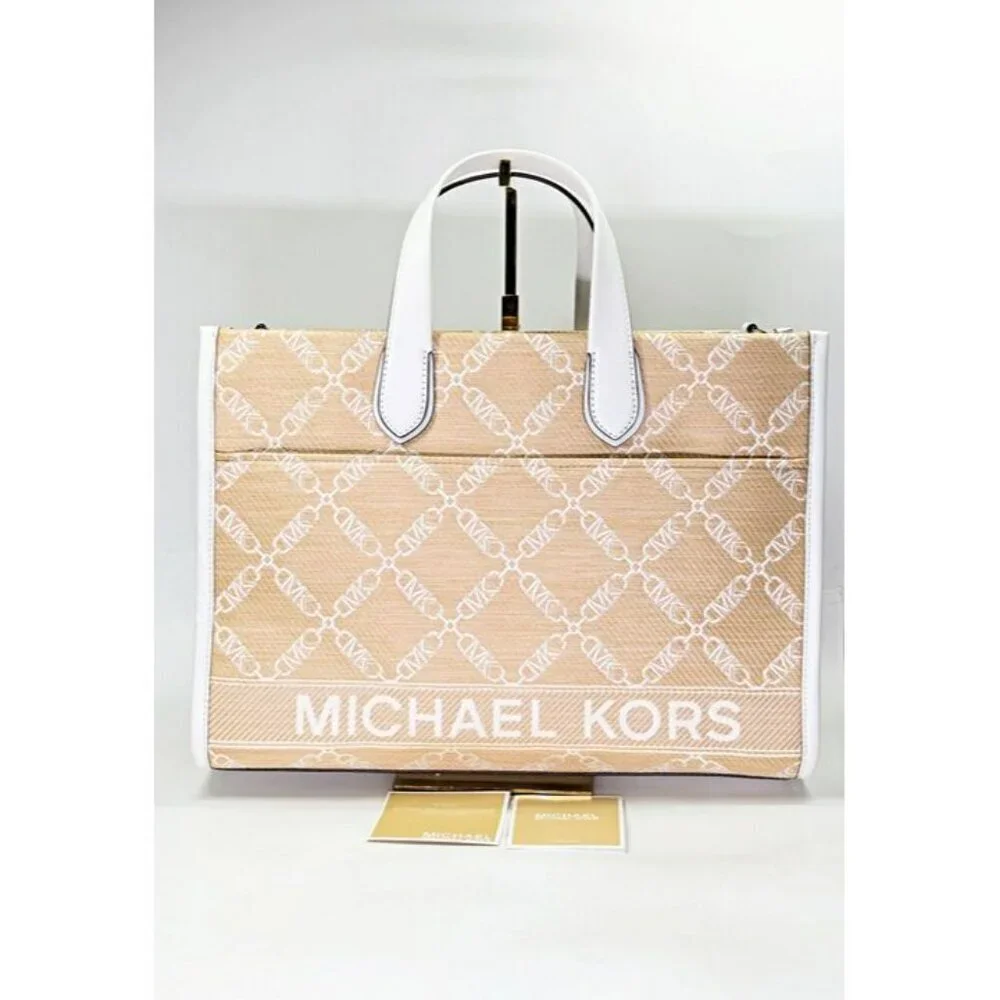 Michael Kors Gigi Logo Large Grab Tote with Shoulder Strap (MSRP $358)